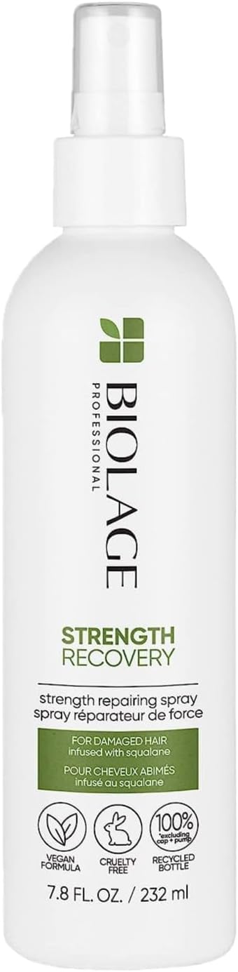 Biolage Strength Recovery Leave-In Conditioner Spray | Hair Repairing Heat Protectant & Detangler | Strengthens & Prevents Damage | For Damaged & Sensitized Hair | Vegan | Cruelty-Free