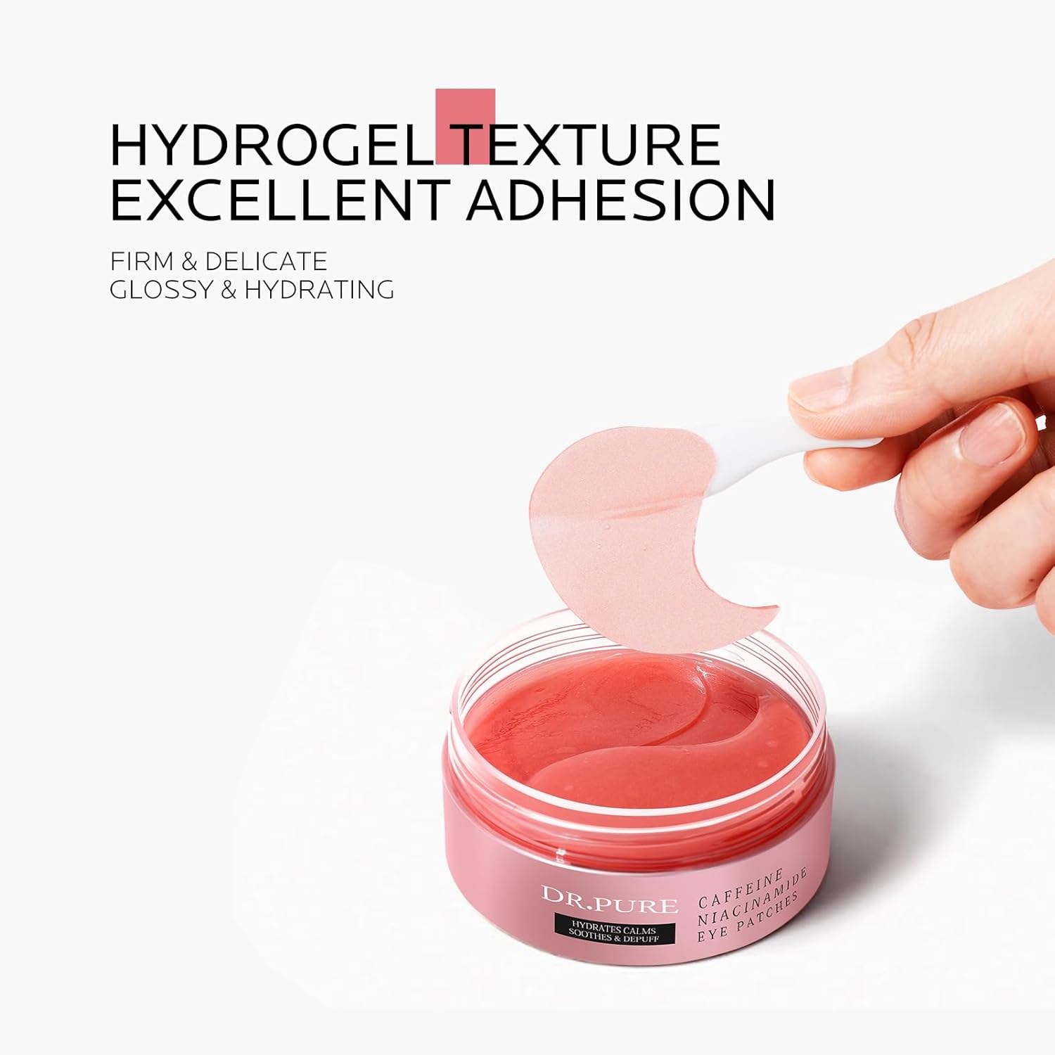 Dr. Pure Under Eye Patches for Puffiness: Caffeine Eye Mask Soothe Fine Lines Wrinkles with Niacinamide Hyaluronic Acid - Reduce Dark Circles Eye Gel Pad (30 Pairs) - Image 2