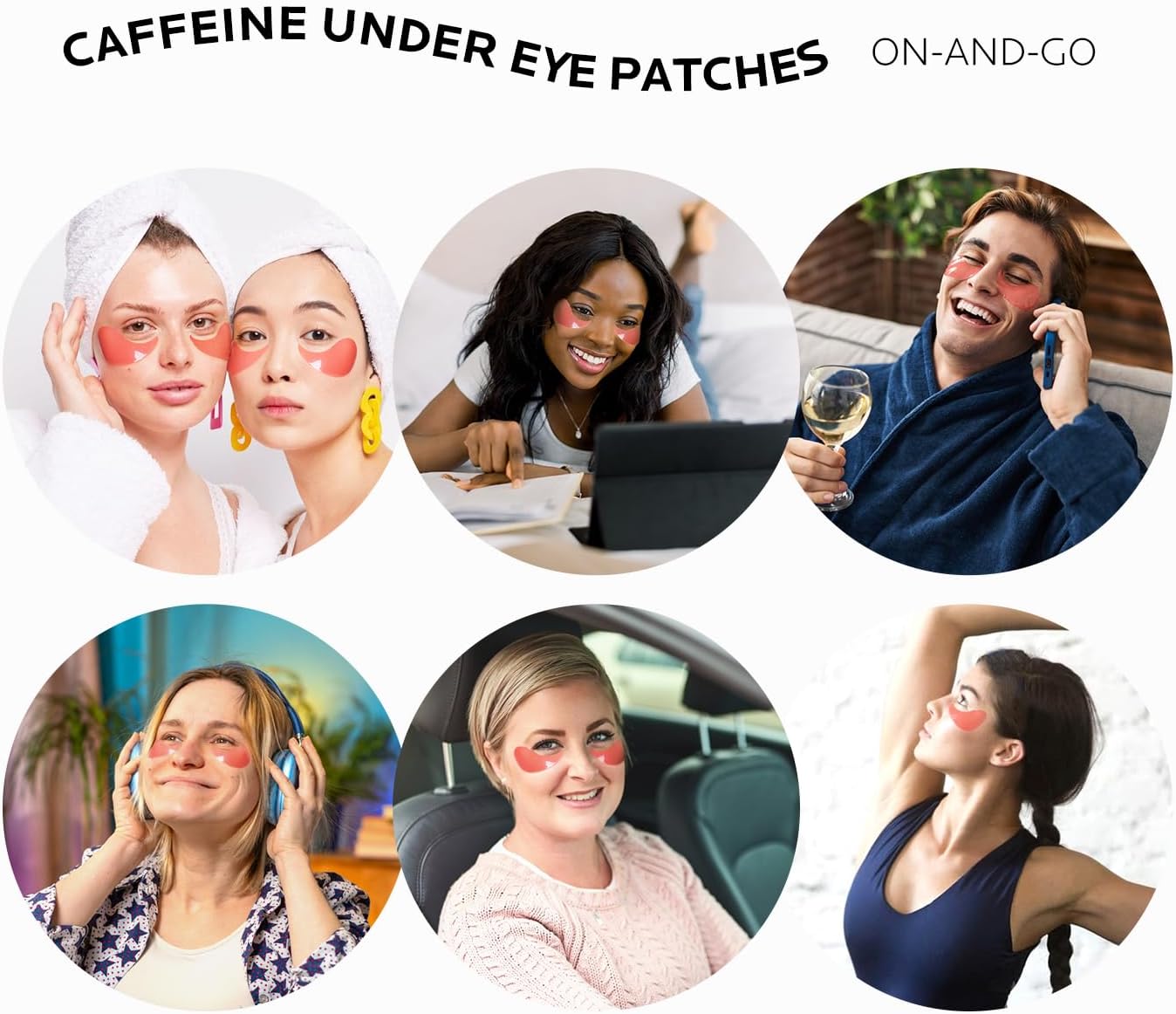Dr. Pure Under Eye Patches for Puffiness: Caffeine Eye Mask Soothe Fine Lines Wrinkles with Niacinamide Hyaluronic Acid - Reduce Dark Circles Eye Gel Pad (30 Pairs) - Image 5