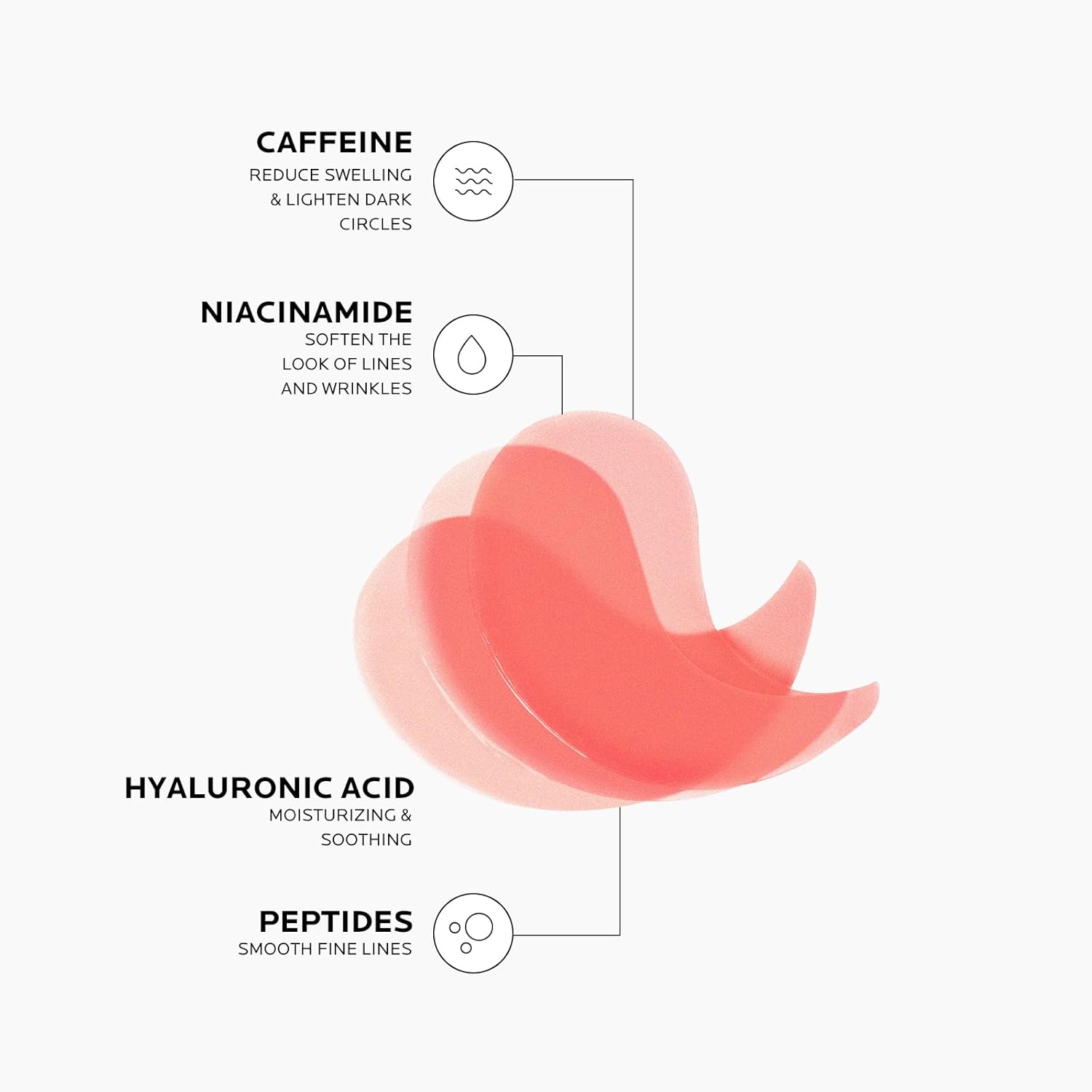 Dr. Pure Under Eye Patches for Puffiness: Caffeine Eye Mask Soothe Fine Lines Wrinkles with Niacinamide Hyaluronic Acid - Reduce Dark Circles Eye Gel Pad (30 Pairs) - Image 7