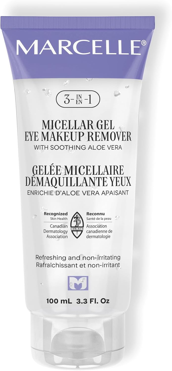 Marcelle 3-in-1 Micellar Gel Eye Makeup Remover, Hypoallergenic and Fragrance-Free, 3.3 fl oz