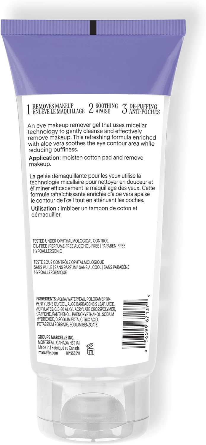 Marcelle 3-in-1 Micellar Gel Eye Makeup Remover, Hypoallergenic and Fragrance-Free, 3.3 fl oz - Image 2
