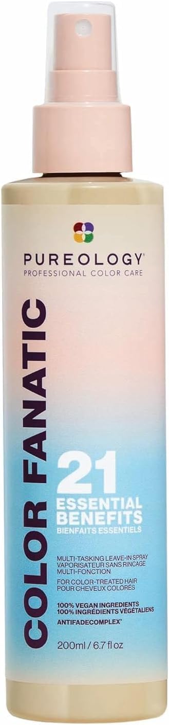 Pureology Color Fanatic Leave-in Conditioner | Hair Treatment and Detangler Spray | Smooths Frizz and Protects Hair Color From Fading | Heat Protectant | Vegan