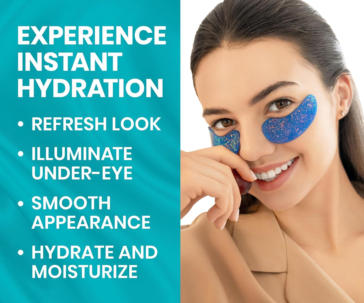 Under Eye Patches for Dark Circles and Puffy Eyes (30 Pairs), Marine Collagen Eye Gel Pads for Puffiness with Vitamin C, Hyaluronic Acid, and Pearl Extract, Eye Mask for Dark Circles and Puffiness - Image 6